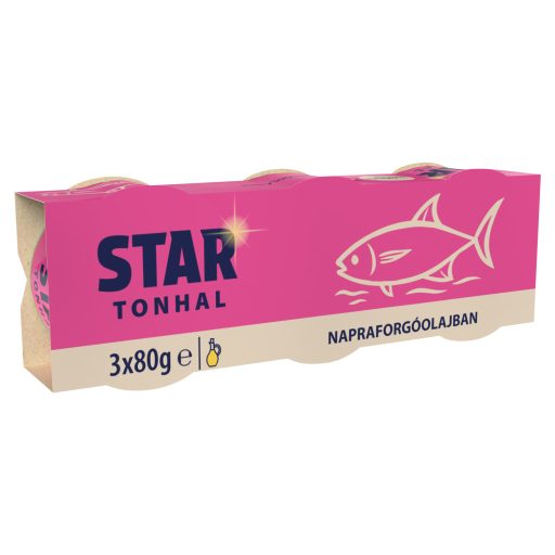 Star tonhal 3x80g/3x52g aprított, napraforgóolajban