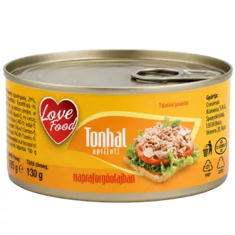 Love Food tonhal aprított 185g/130g növényi olajban