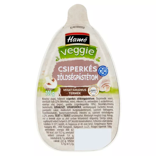 Hamé veggie zöldségpástétom 105g csiperkés