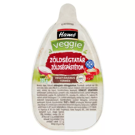 Hamé veggie zöldségpástétom 105g zöldségtatár