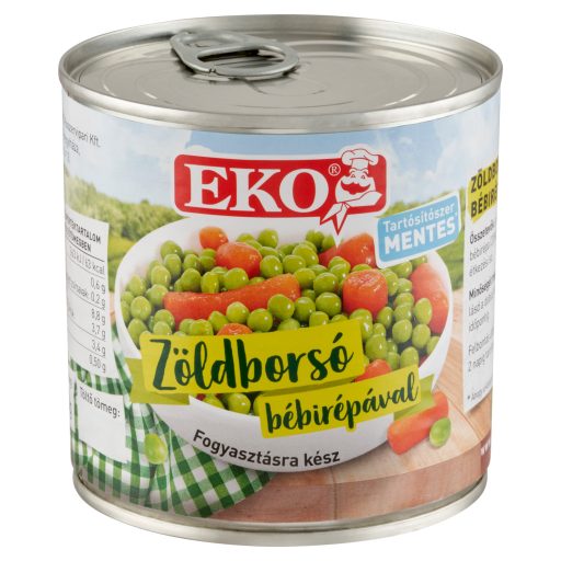 Eko zöldborsó bébirépával 400/265g