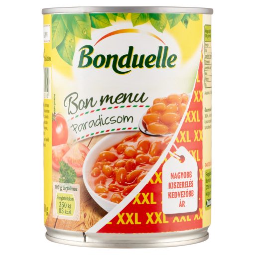 Bonduelle szószos bab 580g paradicsom Bon Menu Maxi