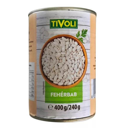 Tivoli fehérbab 400/240g tépőzáras