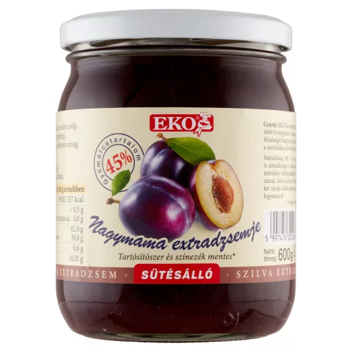 Eko sütésálló extradzsem 600g szilva