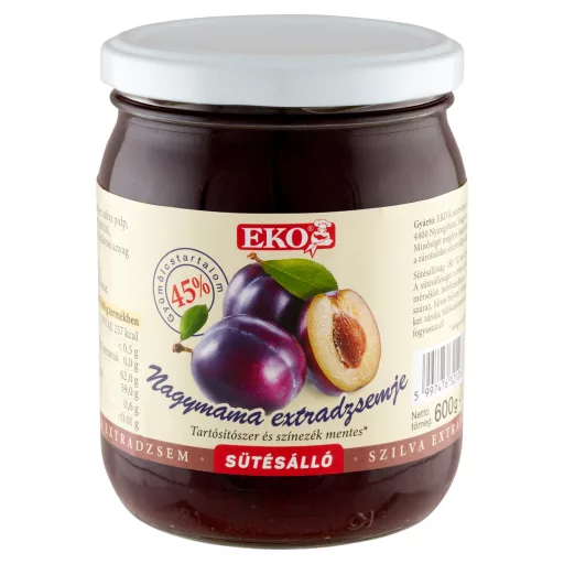 Eko sütésálló extradzsem 600g szilva
