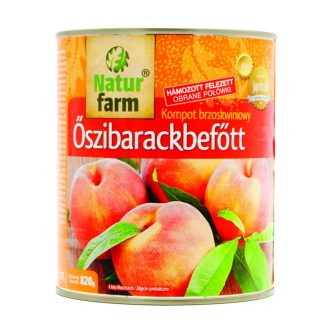 Natur Farm Őszibarack 820g/470g hámozott,felezett
