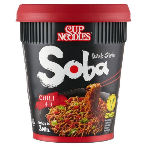 Nissin Cup Noodles Soba instant tészta búzalisztből chili ízesítő szósszal 92 g