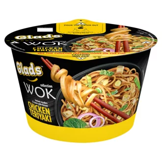 Glads Wok instant tésztaétel 95g Teriyaki-csirke szósz