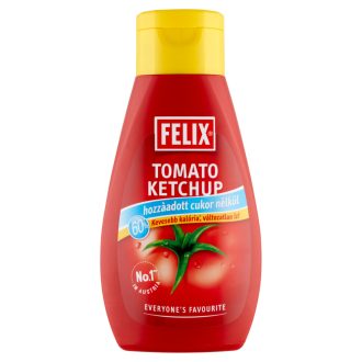   Felix ketchup hozzáadott cukor nélkül, édesítőszerrel 435 g