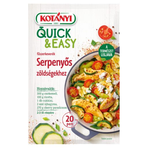 Kotányi Quick & Easy fűszerkeverék serpenyős zöldségekhez 20 g