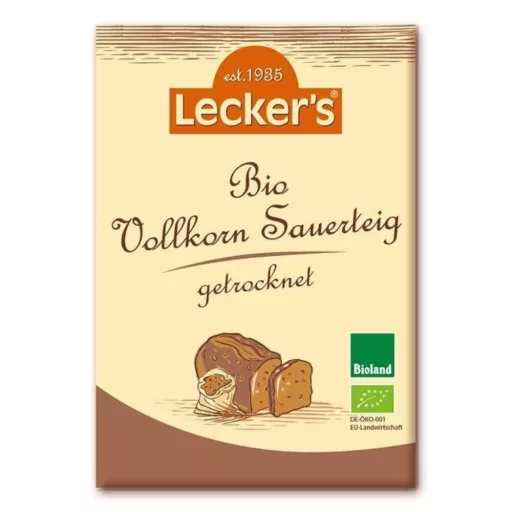 Lecker's száraz kovász 30g teljes kiőrlésű bio