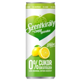   Szentkirályi Egy csepp gyümölcs citrom ízű szén-dioxiddal enyhén dúsított ital 250 ml