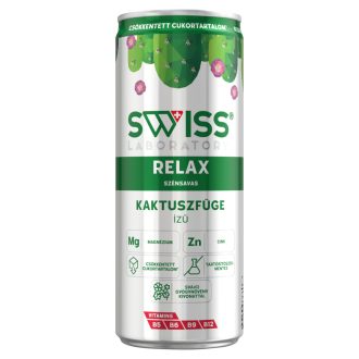   Swiss Laboratory Relax kaktuszfügeízű szénsavas ital svájci gyógynövény kivonattal 250 ml
