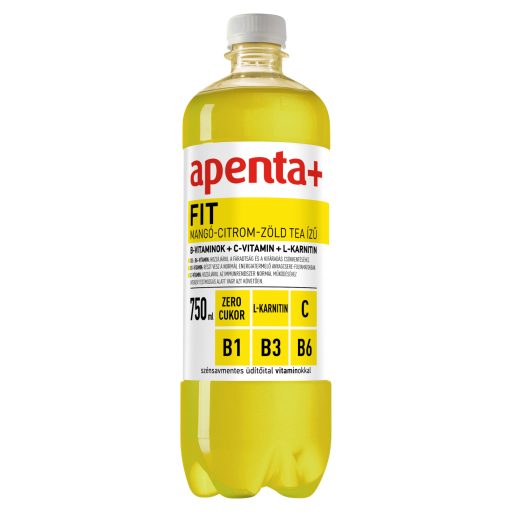 Apenta+ Fit mangó-citrom-zöld tea ízű szénsavmentes, energiamentes üdítőital édesítőszerekkel 750 ml