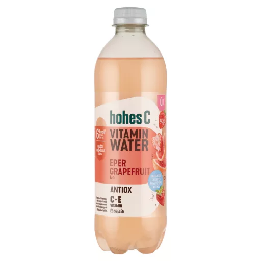 Hohes C Vitamin Water Antiox eper-grapefruit ízesítésű, gyümölcstartalmú szénsavas üdítőital 0,5 l