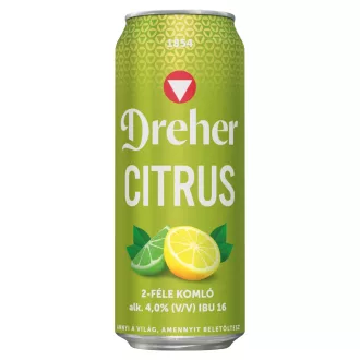   Dreher sör 0,5L citrus 4% dobozos + 50Ft visszaváltási díj