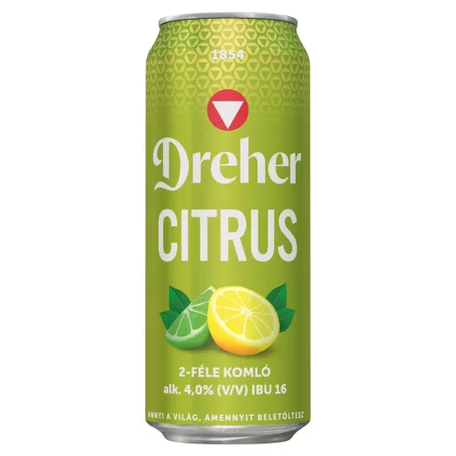Dreher sör 0,5L citrus 4% dobozos + 50Ft visszaváltási díj