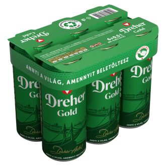 Dreher Gold minőségi világos sör 5% 6 x 0,5 l