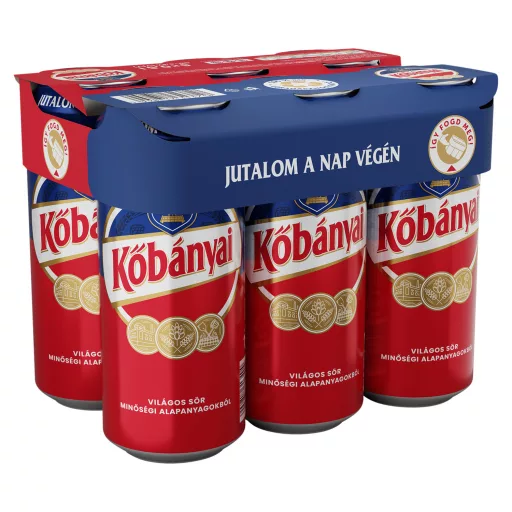 Kőbányai világos sör 4,3% 6 x 0,5 l