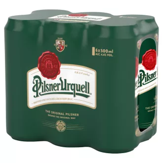   Pilsner Urquell Multipack minőségi világos sör 4,4% 6 x 0,5 l
