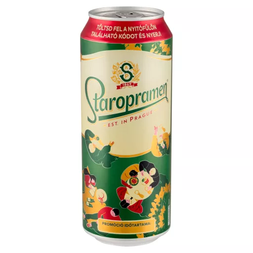 Staropramen minőségi világos sör 5% 0,5 l