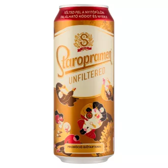   Staropramen Unfiltered minőségi világos, szűretlen sör 5% 0,5 l 