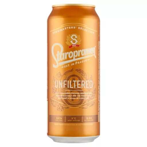 Staropramen Unfiltered minőségi világos, szűretlen sör 5% 0,5 l