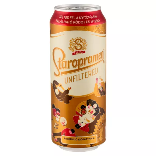 Staropramen Unfiltered minőségi világos, szűretlen sör 5% 0,5 l 