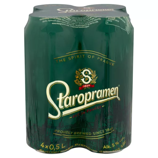 Staropramen Premium dobozos sör 5% 4 x 0,5 l