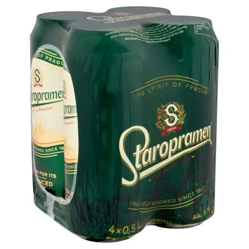 Staropramen Premium dobozos sör 5% 4 x 0,5 l