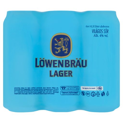 Löwenbrau sör 6x0,5l dobozos MP + 300Ft visszaváltási díj