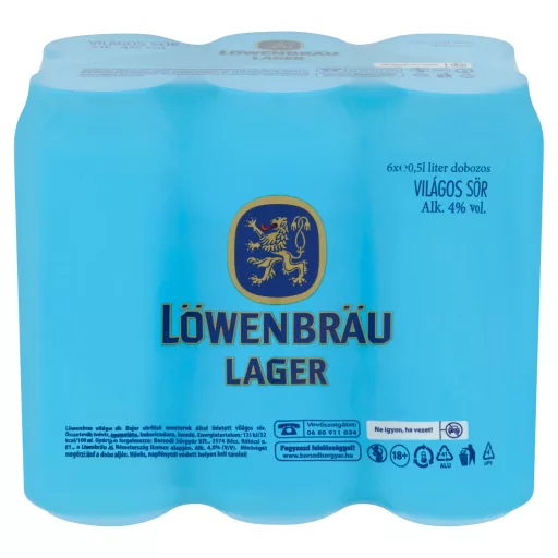 Löwenbrau világos sör 4% 6 x 0,5 l