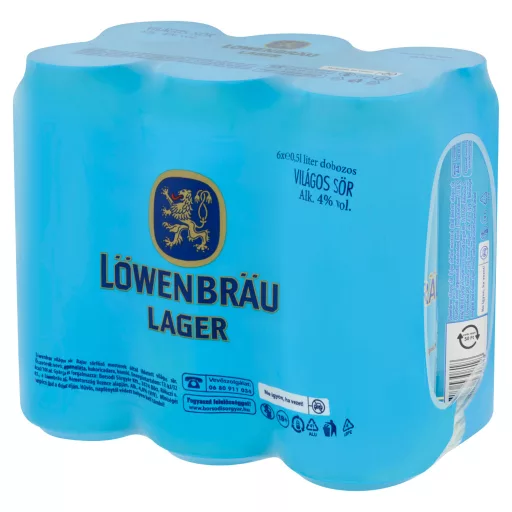 Löwenbrau világos sör 4% 6 x 0,5 l