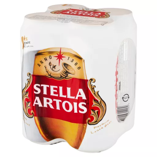 Stella Artois minőségi világos sör 5% 4 x 0,5 l