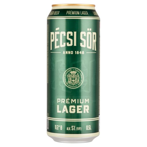 Pécsi Sör Prémium Lager bio minőségi világos sör 5% 0,5 l