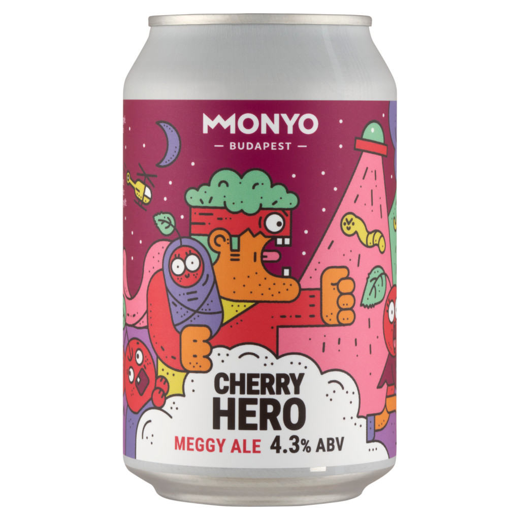 MONYO Cherry Hero Ale felsőerjesztésű szüretlen sör meggyel 4,3% 330 m