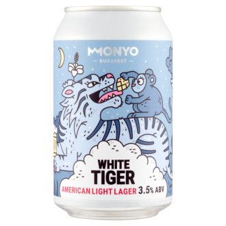   Monyo sör 0,33l White Tiger American Light Lager 3,5% dobozos + 50Ft visszaváltási díj