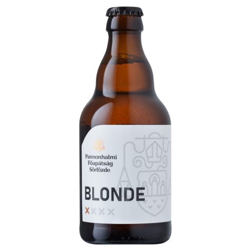 Pannonhalmi Főapátság Sörfőzde Blonde szűretlen világos sör 5% 0,33 l