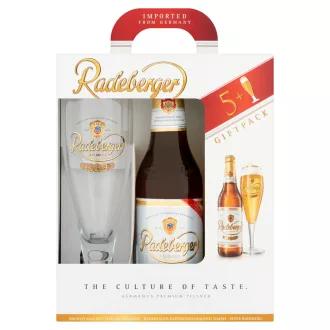   Radeberger Pilsner német világos sör 4,8% 5 x 0,33 l + pohár