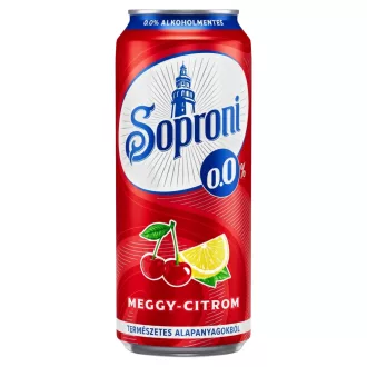 Soproni meggy-citromos alkoholmentes sörital 0,0% 500 ml