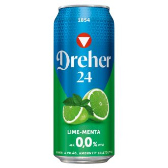   Dreher 24 Lime-Menta alkoholmentes világos sör és lime-menta ízű ital keveréke 0,0% 0,5 l
