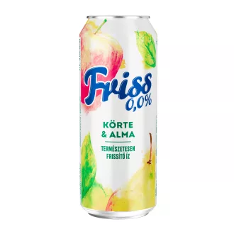   Friss 0,0% körte-alma ízű ital és alkoholmentes világos sör keveréke 0,5 l
