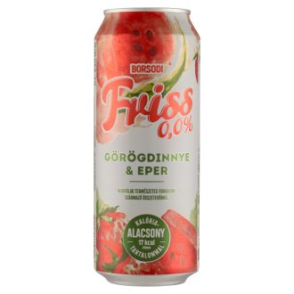   Borsodi Friss 0,0% görögdinnye-eper ízű ital és alkoholmentes világos sör keveréke 0,5 l