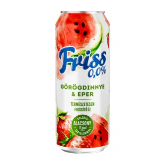   Borsodi Friss 0,0% görögdinnye-eper ízű ital és alkoholmentes világos sör keveréke 0,5 l