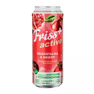  Friss 0,0% gránátalma-meggy ízű üdítőital és alkoholmentes malátaital keveréke 0,5 l