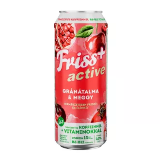   Borsodi Friss 0,0% gránátalma-meggy ízű üdítőital és alkoholmentes malátaital keveréke 0,5 l