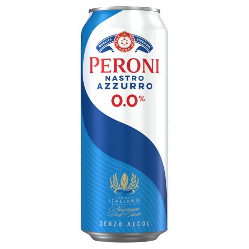 Peroni alkoholmentes sör 0,5L Nastro Azzuro 0,0% dobozos + 50Ft visszaváltási díj