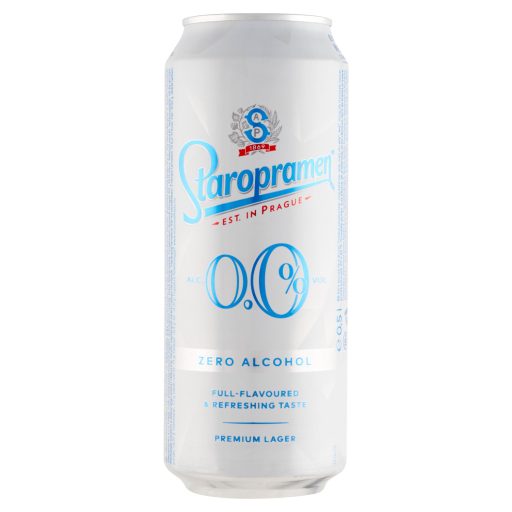 Staropramen alkoholmentes sör 0,5l 0,0% dobozos + 50Ft visszaváltási díj
