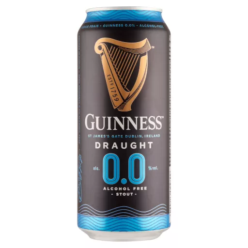 Guinness ír fekete színű alkoholmentes sör 0% 440 ml 