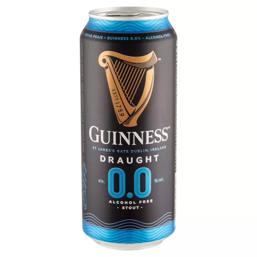 Guinness ír fekete színű alkoholmentes sör 0% 440 ml 